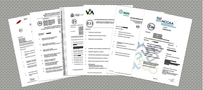 汽車儀表臺(tái)E-mark認(rèn)證